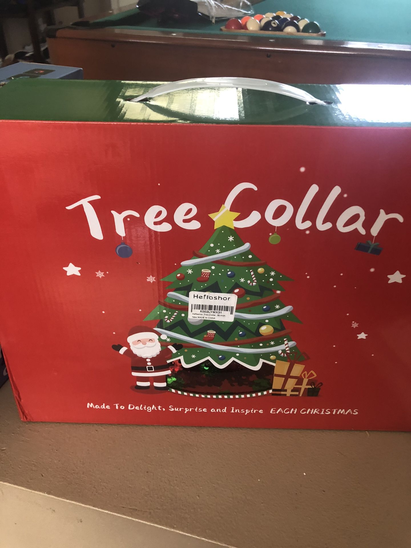 Heflashor Christmas Tree Skirt, Christmas Tree Collar, 30-Inch Three-Dimensional Christmas Tree Ring,