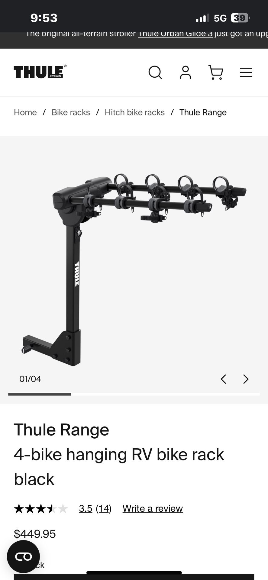 Thule Bike Rack