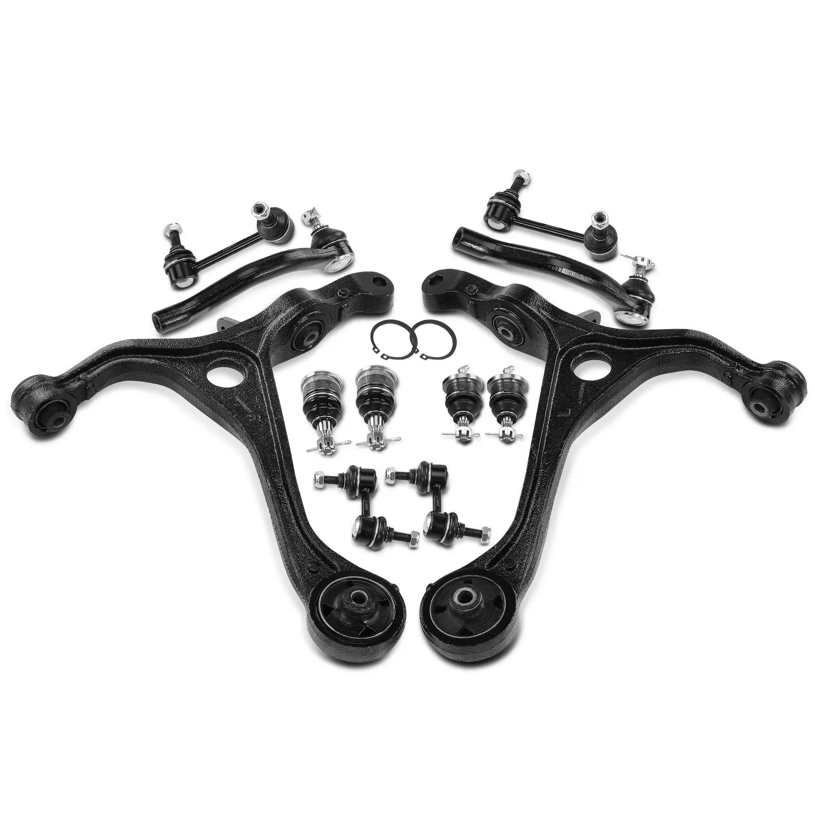 New Honda Accord & Acura Front Upper & Lower Control Arms w/Ball Joint, Outer Tie Rods Sway Bars