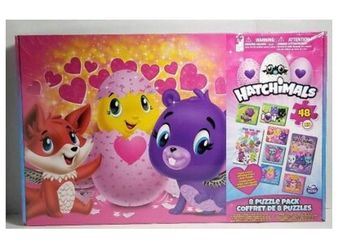 Kids HATCHIMALS 8 Puzzle Pack - 48 Piece Jigsaw Puzzles! Hours of Fun!! Brand New!
