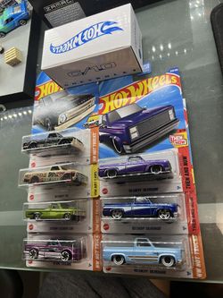 Hot Wheels Truck Bundle W DG Exclusive Purple 83 And Blue Rlc C10