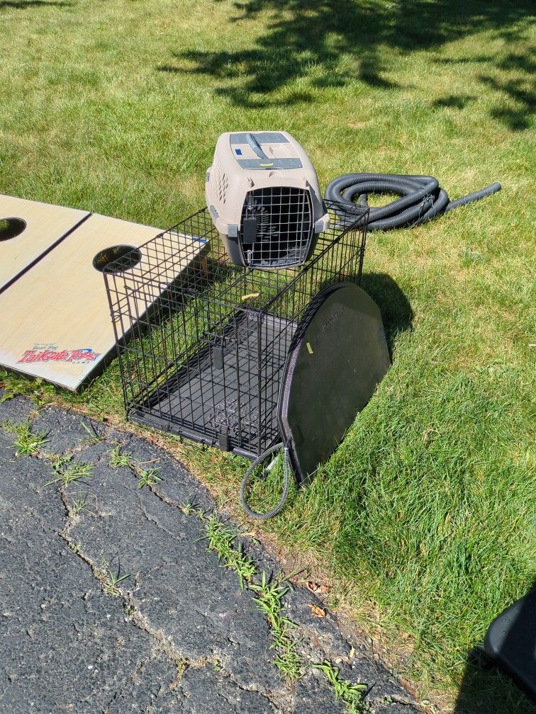 Collapsible Dog Crate, Small Pet Cage, Heated Pet Mat