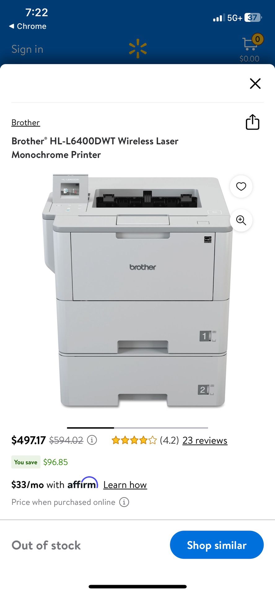 Brother Dual Tray Printer L6400 DWT