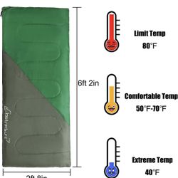 🏕️🏕️🏕️ Sleeping Bag for Adults and Kids - Lightweight Camping Sleeping Bag for Girls, Boys, Youths, Ultralight Backpacking Sleeping Bag for Cold We