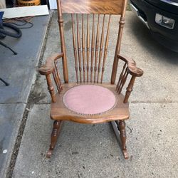 Antique Hardwood Rocking Chair