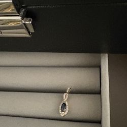 10kt Gold And Sapphire Pendant 