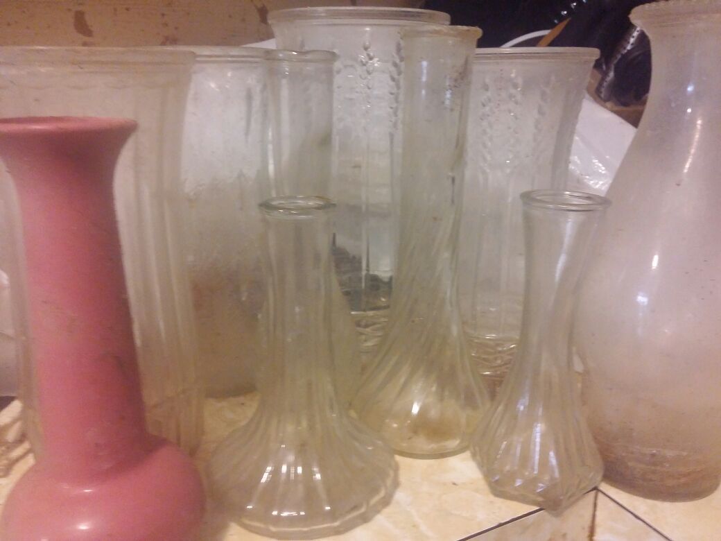 Old glass vases...make an offer.