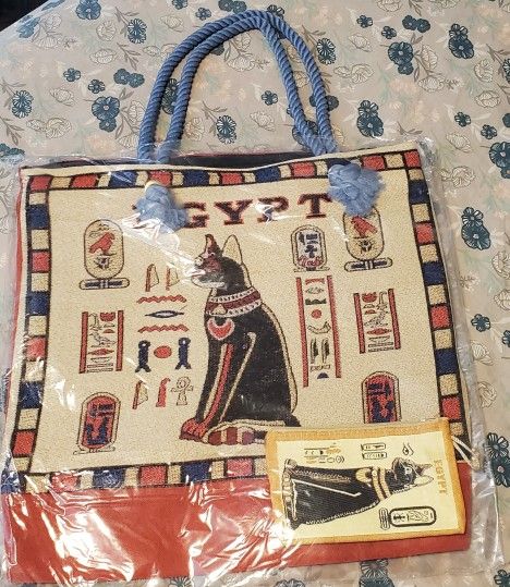 Canvas Tote Bag With Small Wallet