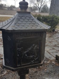 Antique 19th Century Victorian Letter Box (Wrought-Iron Pony Jockey)- Authentic. Open to negotiate.