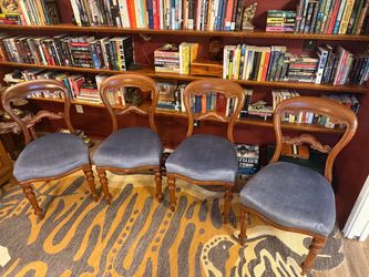 Periwinkle Blue Antique Chairs
