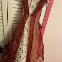 Girls Maroon Party Dress
