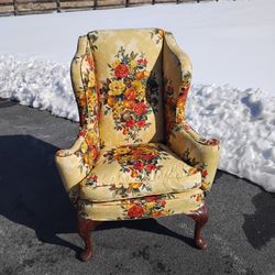 Floral & Fruit Wingback Chair