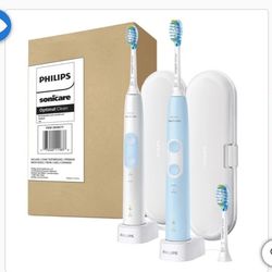 Philips Sonicare Optimal Clean Rechargeable Electric Toothbrush, 2-pack