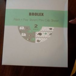 Brand New Unopened Brolex Pack N Play Or Mini Crib Sheets
