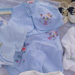 $40 VINTAGE HAND MADE BABY CLOTHES BUNDLE