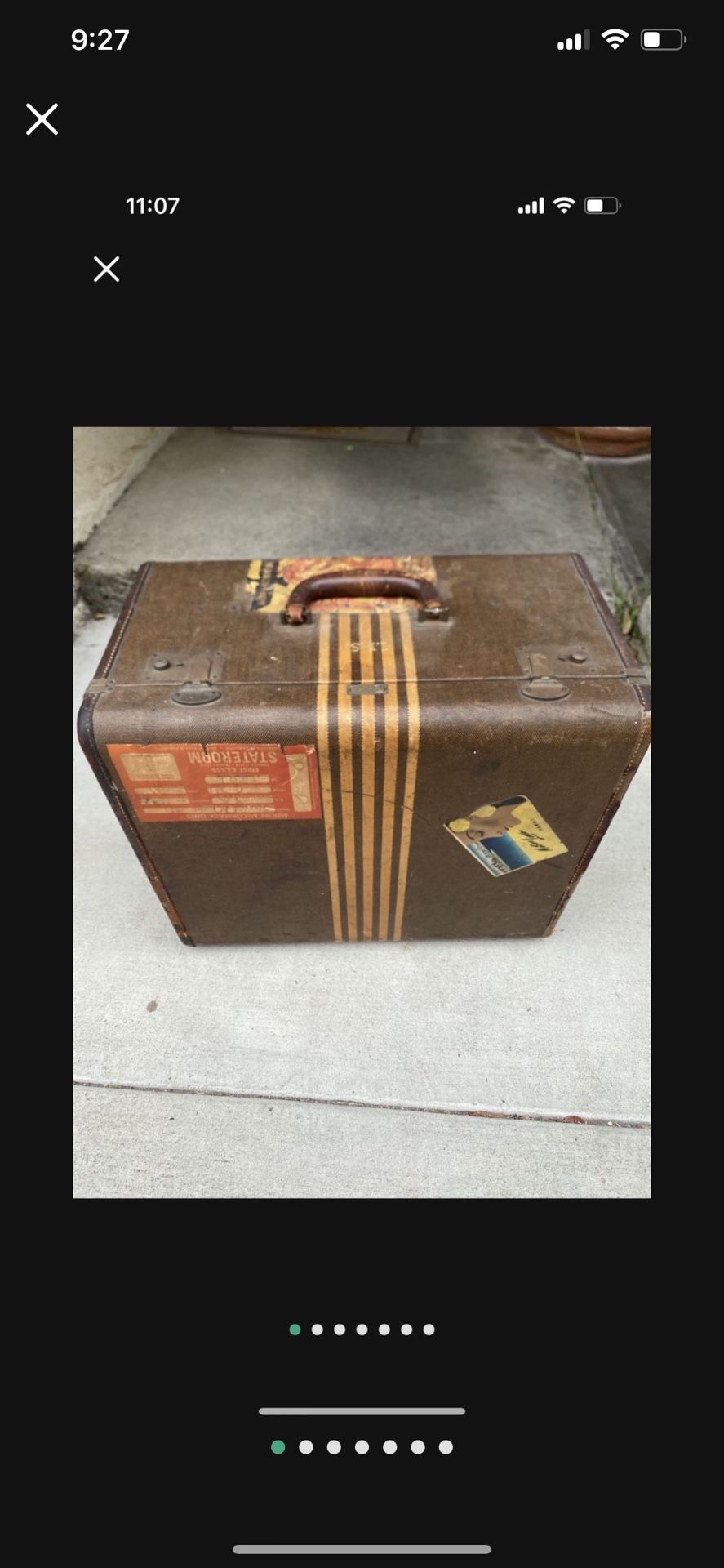 Vintage Antique Travel Shoe Case Fulton antique suitcase Vintage Shoe Suitcase Fulton