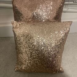 Rose Gold Sequin Decorative Pillows