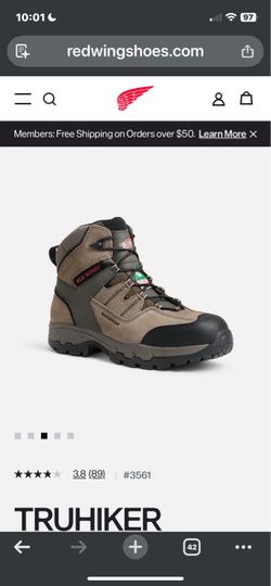 NWT RED WING TRUHIKER Men's 6-inch Waterproof CSA Safety Toe Hiker Boot 11.5 Puncture Resistant