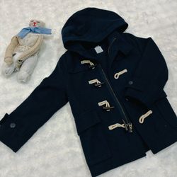 Gap Kids Navy Duffle Toggle Coat with Hood Kids Size S