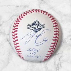 Justin Dean Signed Autographed 2025 World Series Baseball