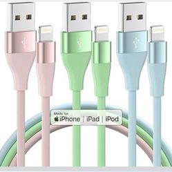 iPhone Charger 3Pack 10 FT Apple MFi Certified Lightning Cable Fast Charging iPhone 