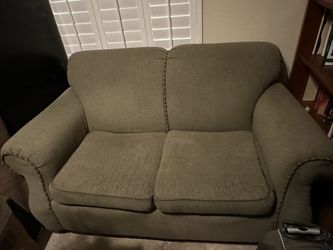 Olive Green Fabric Couch