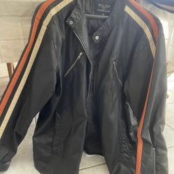 Mens Leather Jacket 2xl