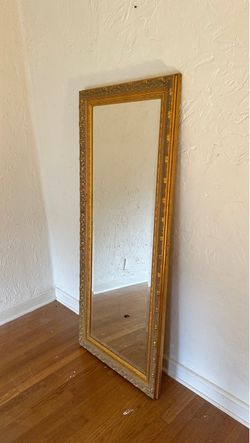 Gold Ornate Full-Length Wall Mirror
