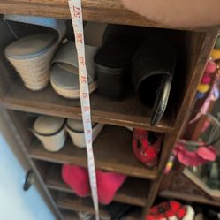 Tall Wood Shoe Rack