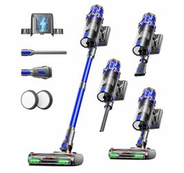 PKWIST S18 Cordless Vacuum Cleaner, Upgraded 650W 60KPA 70Mins Vacuum Cleaners for Home with Self-Standing Vacuum Cleaner Stick, Anti-tangle Wireless