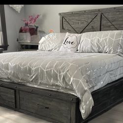 Used Gray Bedroom Set -