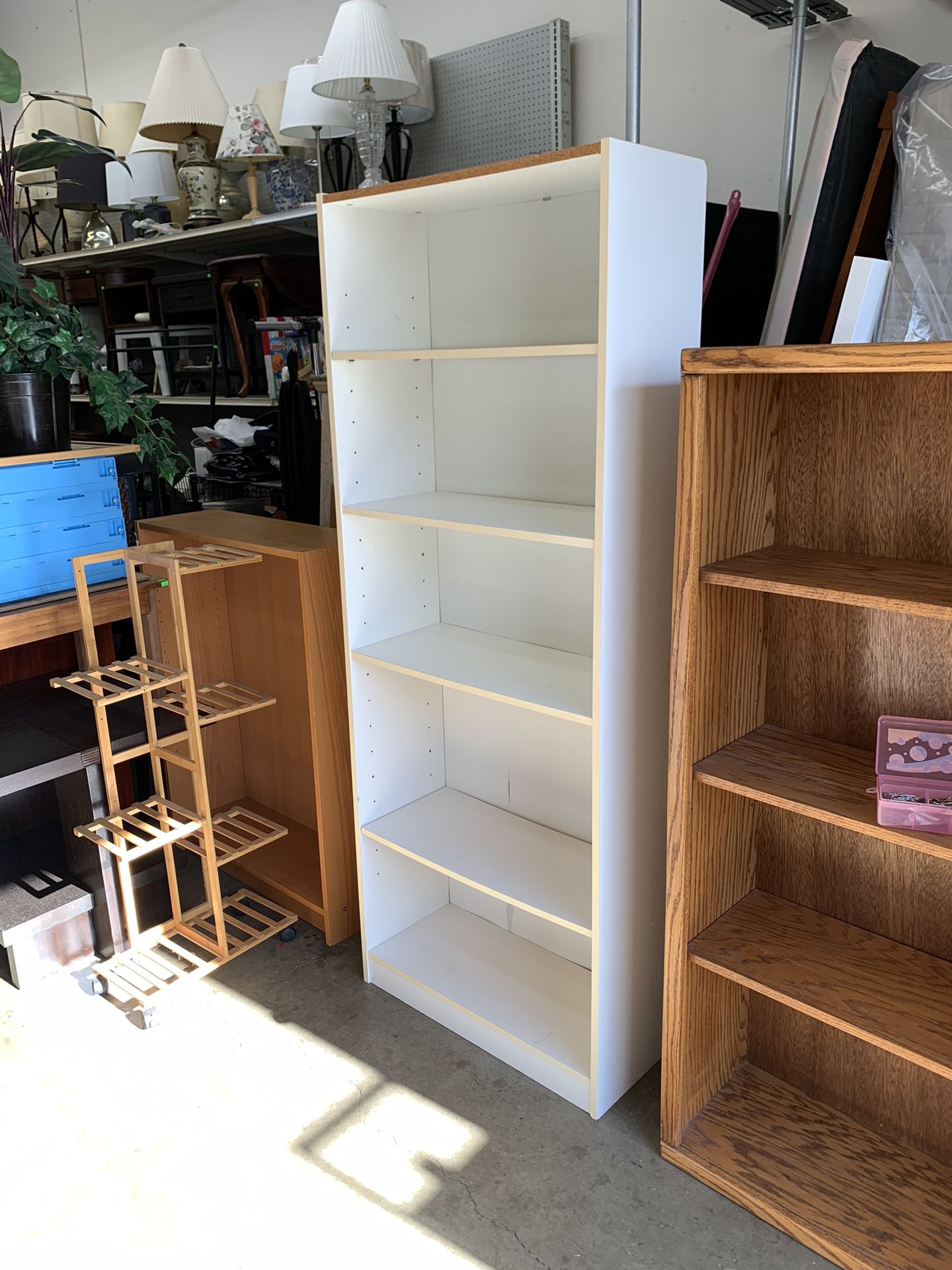 White Tall Bookcase 
