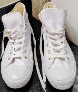 Authentic White Leather Converse