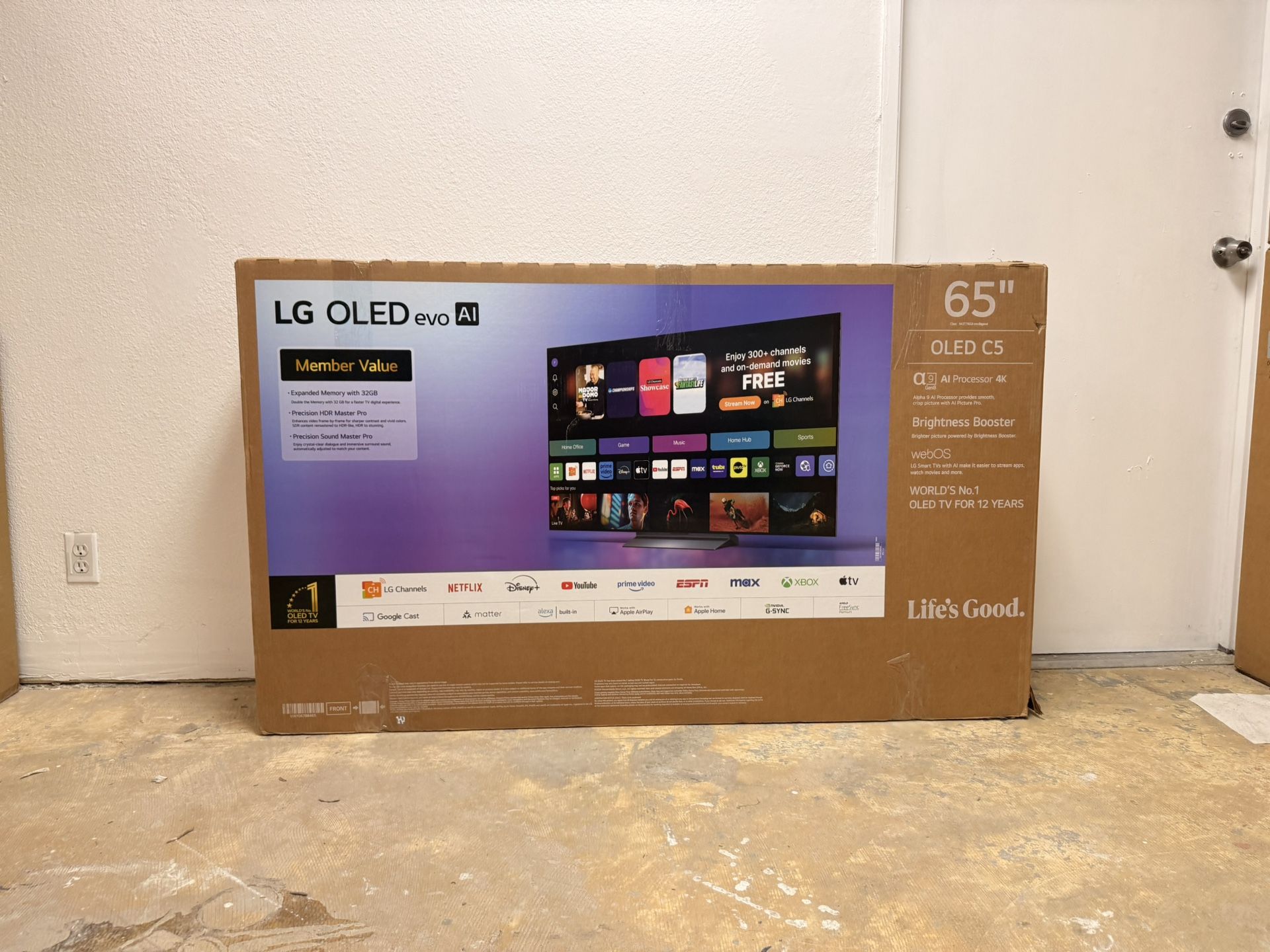 65 “ LG Smart 4K EVO OLED HDR 144Hz 2025 C5 TV