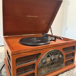 Crosley 4-in-1 Record Player, Radio, Tape CD Model CR66 Stereo