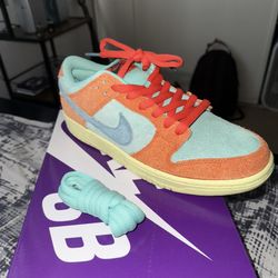 Nike dunk sb orange/emerald rise/noise aqua Size 9 men
