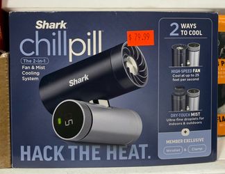 Shark ChillPill Rechargeable Portable Handheld Fan with Dry Mist Cooling $79.99
