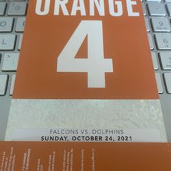 Miami Dolphins Orange Parking Pass Falcons 