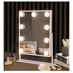 Small vanity mirror with lights 10x12”