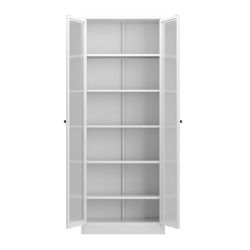 Metal Kitchen Pantry Cabinet - 72" Tall Storage with 5 Adjustable Shelves, White Freestanding Cabinet for Kitchen/Pantry/Bathroom