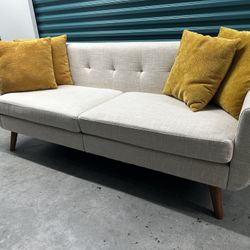 Matching Beige Sofa And Loveseat Set