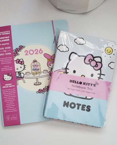 Hello Kitty Planner And Notebook Set