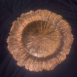 12 Rose Gold Plate Chargers