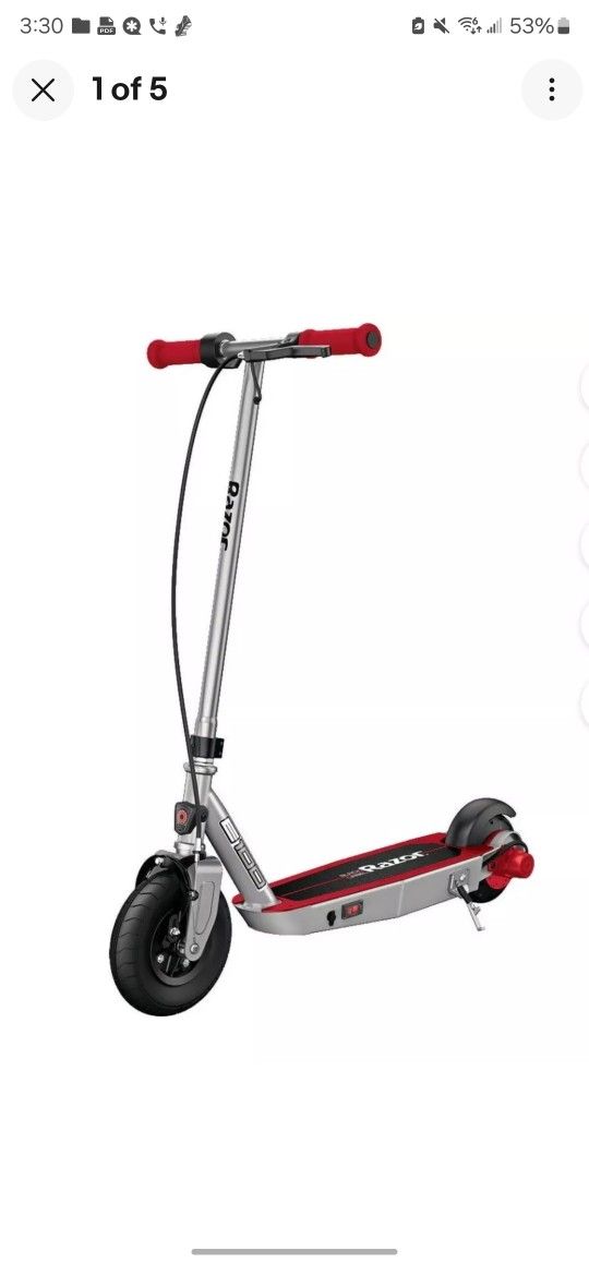 Razor Power Core E95 90W Kick Electric Scooter - Red/Grey