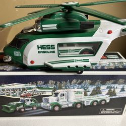 Hess truck (new in box) and Hess helicopter (out of box) 