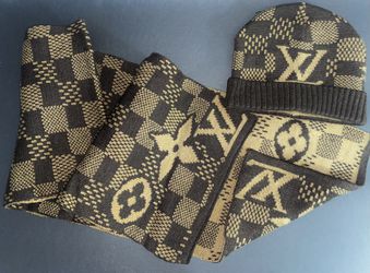 L V Hat And Scarf Set