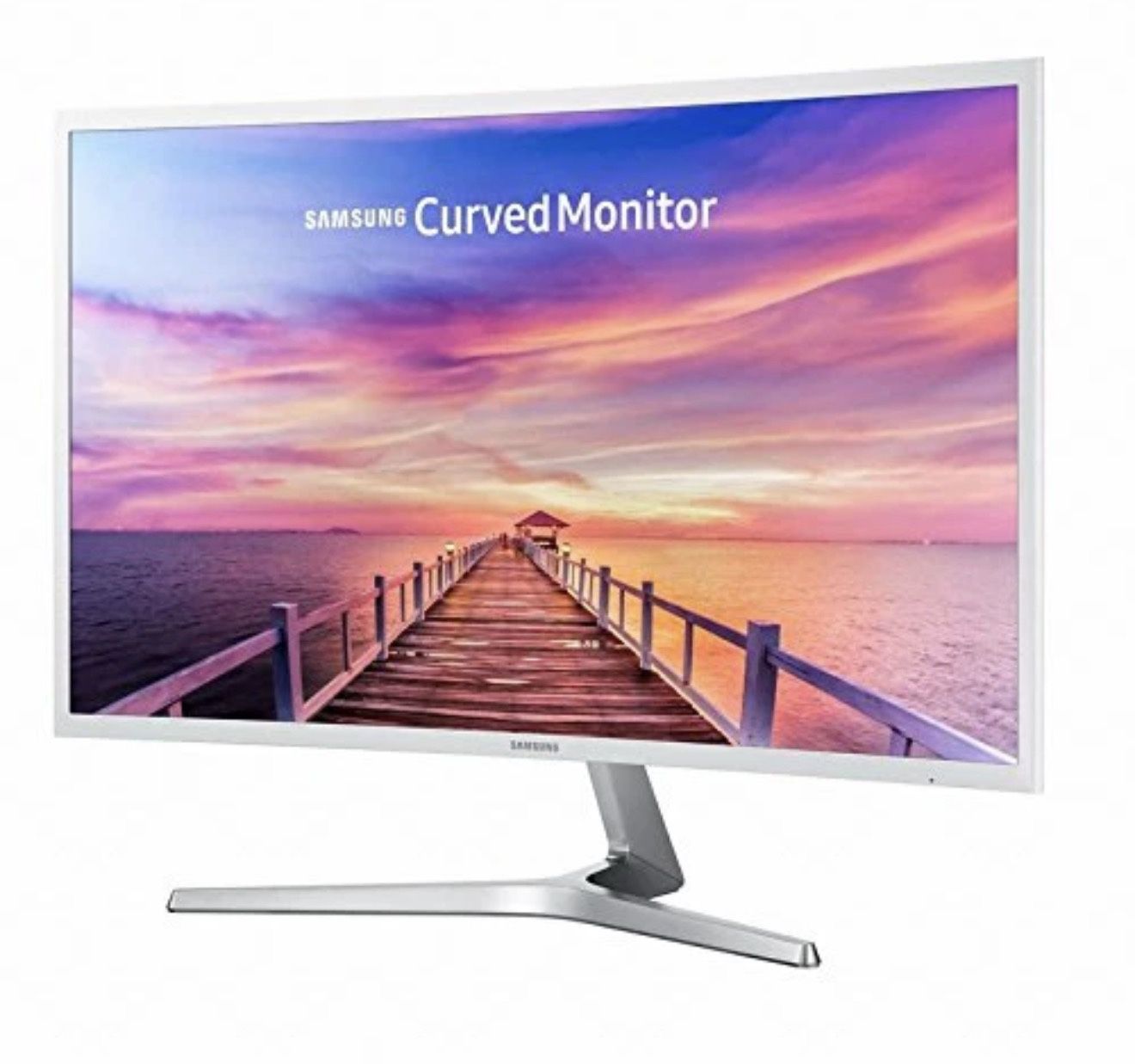 Samsung 32" Full HD Curved Screen LED  LCD Monitor Glossy White C32F397FWN