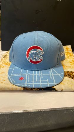 New Era Chicago Cubs SnapBack With Street Map Of The Roads Surrounding Wrigley Field On The Brim