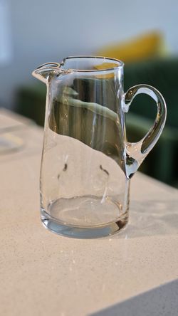 Modern Large Glass Pitcher