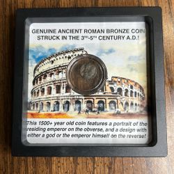 Bronze Roman Coin In Plastic Holder!! 🏛️🏛️🏛️
